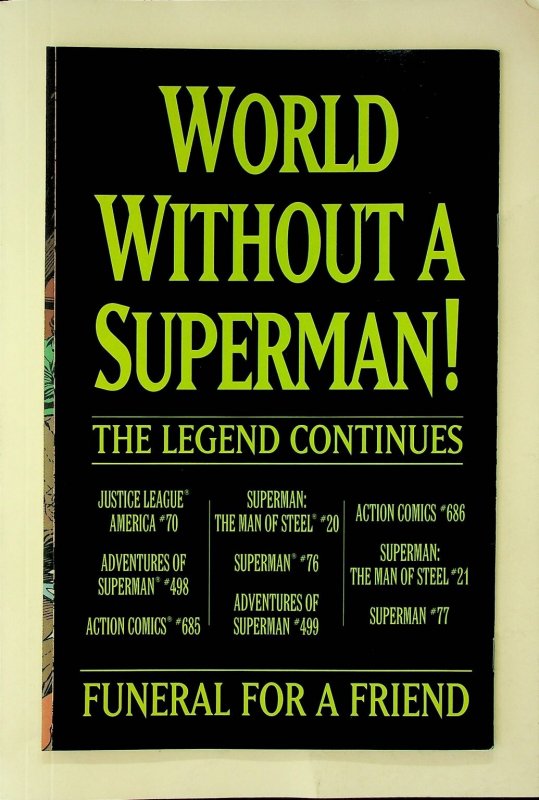 Superman #75 DC Comics Death of Superman Dan Jurgens 1993
