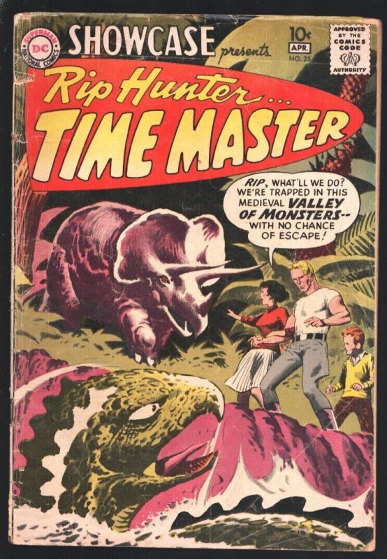 Showcase #25 1959-Rip Hunter Time Master-2nd appearance-Greytone dinosaurs st...