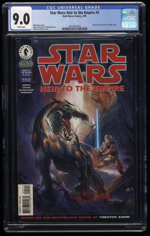 Star Wars: Heir to the Empire #5 CGC VF/NM 9.0 White Pages