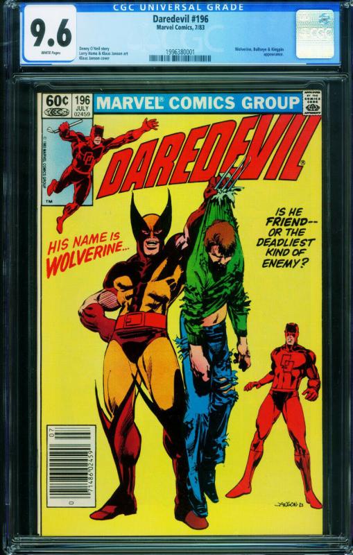 DAREDEVIL #196 CGC 9.6 Newsstand-MARVEL COMICS- WOLVERINE-1996380001