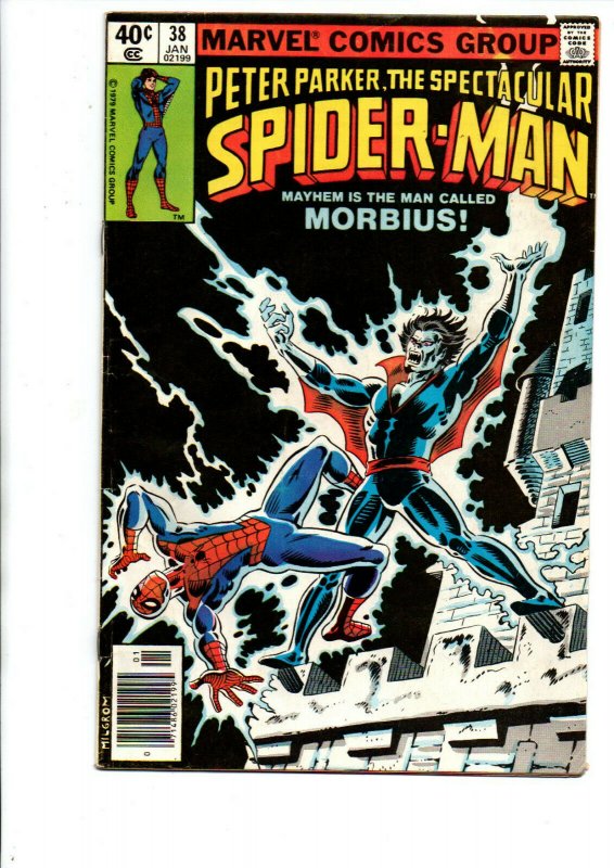 Peter Parker the Spectacular Spider-man #38 newsstand - Moon Knight -1980 - Fine