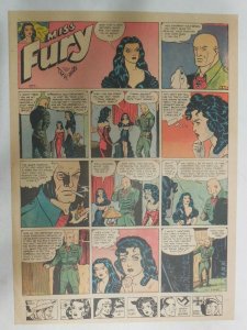 Miss Fury Sunday by Tarpe Mills from 3/21/1943 Size: 11 x 15  Very Rare Year #3
