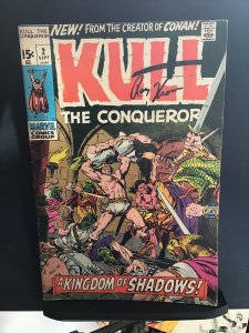 Kull the Conqueror #2 (1971) Midgrade signed Roy Thomas, author! FN- Wow!