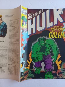Incredible Hulk #134 - 1st cameo Golem - 1970 - VF
