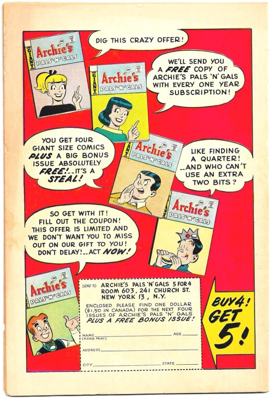 ARCHIE'S MAD HOUSE #23 (Dec1962) 4.0 VG  Teen Jokes and Satire!  Dan DeCarlo!