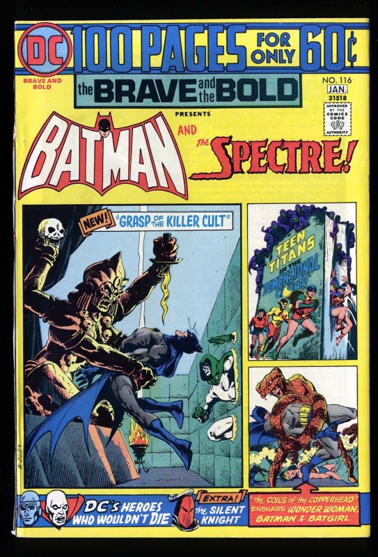 Brave And The Bold #116 VF/NM 9.0 Batman Spectre!