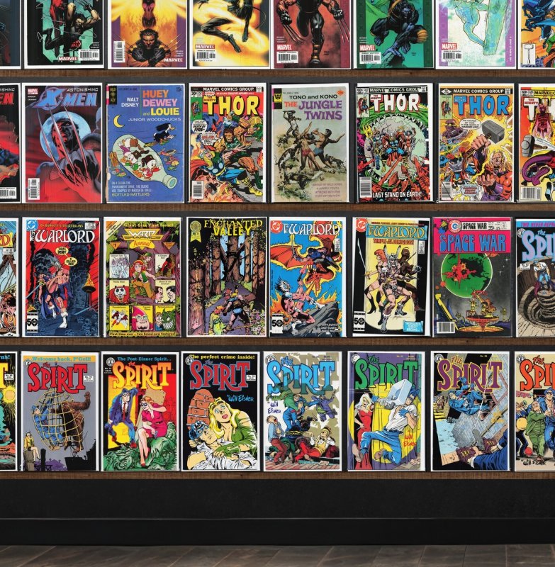 Huge Lot 150+ Comics with Warlord, Ultimate X-Men, The Spirit & More!