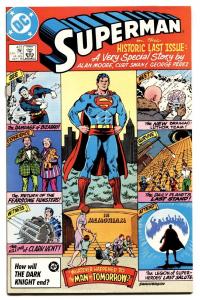 SUPERMAN #423 1986 DC COMICS-LAST ISSUE-ALAN MOORE-VF/NM