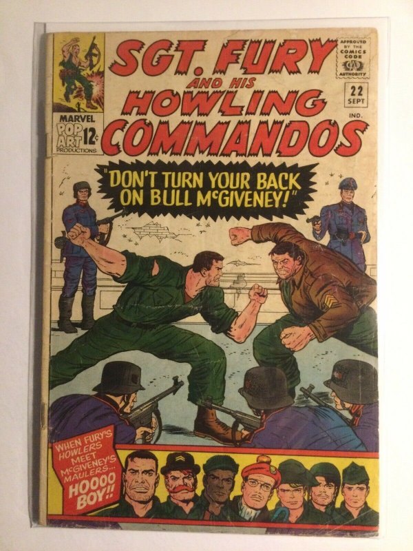 Sgt Fury and His Howling Commandos 22 Very good Vg 4.0 Marvel 