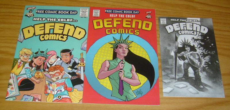 Help The CBLDF Defend Comics set of (3) VF/NM templesmith - aragones - beanworld