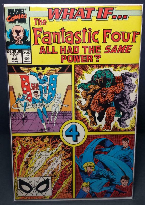 WHAT IF #11, VF/NM, Fantastic Four had same powers, Thing, 1988 1990, Marvel