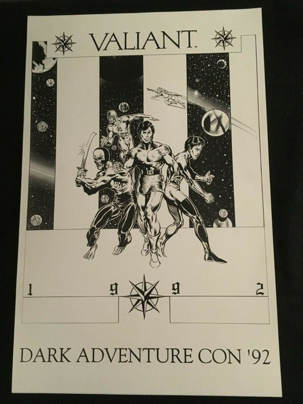 Voyager VALIANT DARK ADVENTURE CON 92 Four Print Set H.A.R.D. Corps, Rai, Solar 