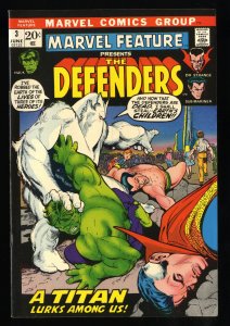 Marvel Feature #3 VF 8.0 3rd Defenders!