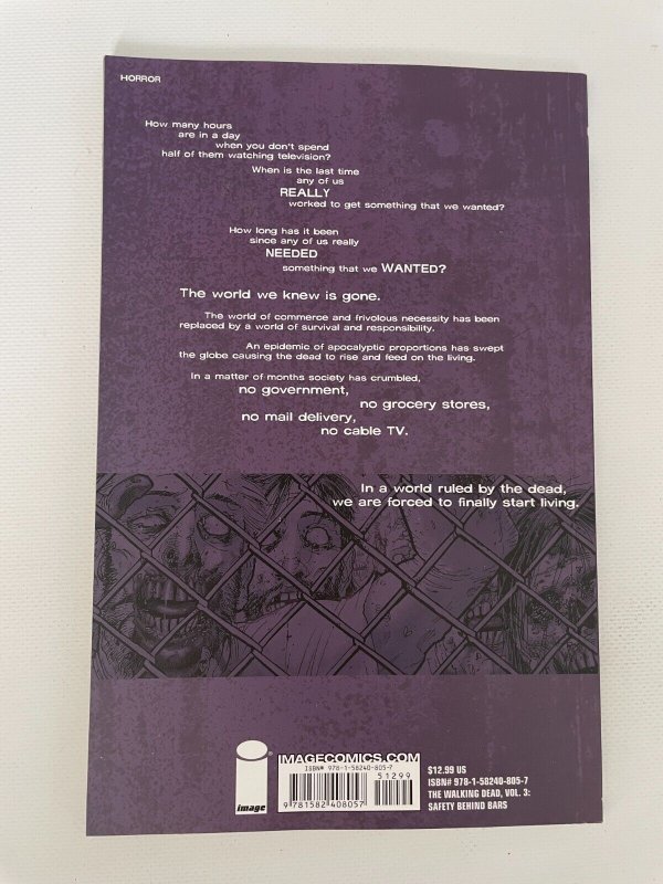 The Walking Dead Vol #3 Safety Behind Bars TPB Graphic Novel Image Comic 28 J245