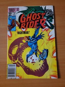 Ghost Rider #78 Newsstand Variant ~ VERY GOOD VG ~ 1983 Marvel Comics