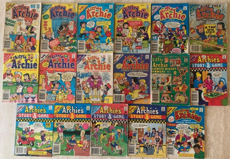 LOT OF 62 ARCHIE COMICS DIGESTS | VARIOUS | 1978-2005 | MOSTLY LOWER GRADE