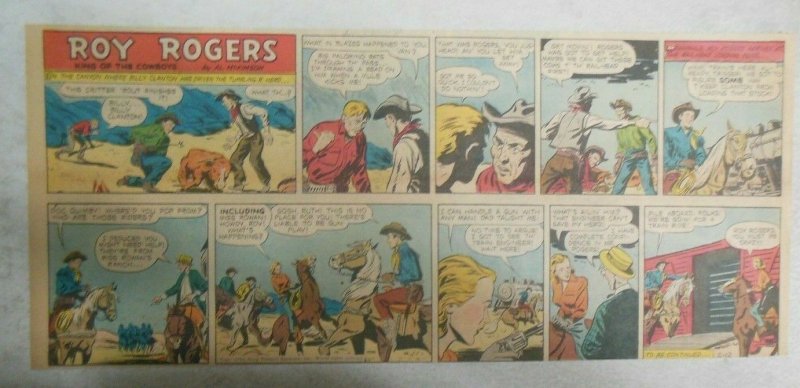 Roy Rogers Sunday Page by Al McKimson from 2/12/1950 Size 7.5 x 15 inches