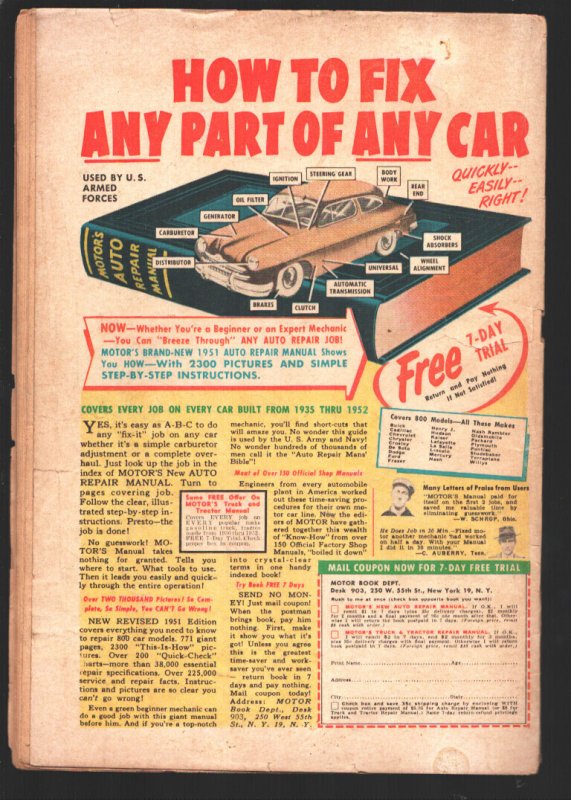 Forbidden Worlds #15 1953-Wild pre-code horror.-Vampire cat cover & story-Dea...