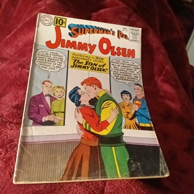 Superman's Pal Jimmy #56 DC comics 1961 silver age the son of jimmy olsen!