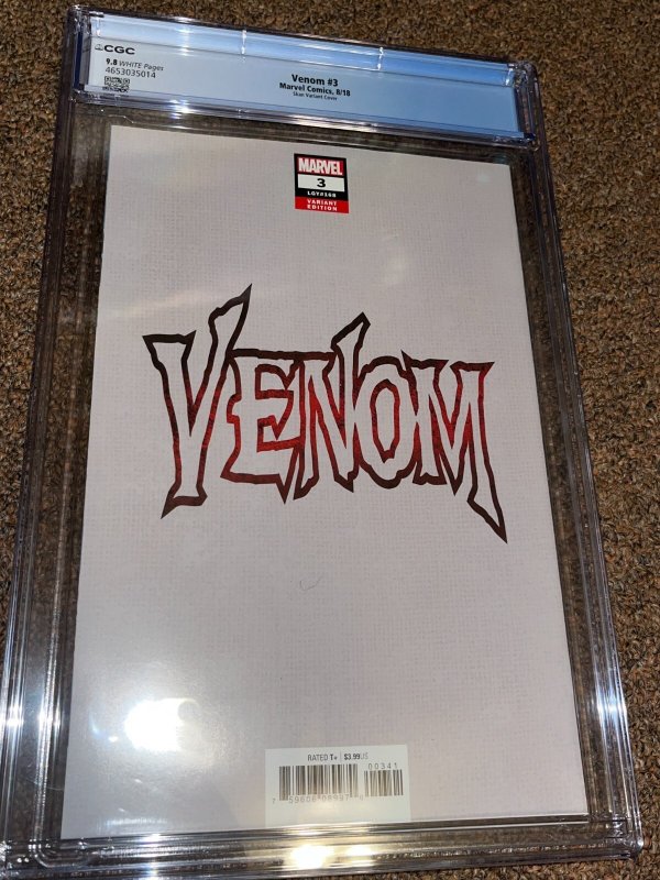Venom 3 (2018), Skan Variant, 1st Full Appearance Knull, CGC Graded 9.8