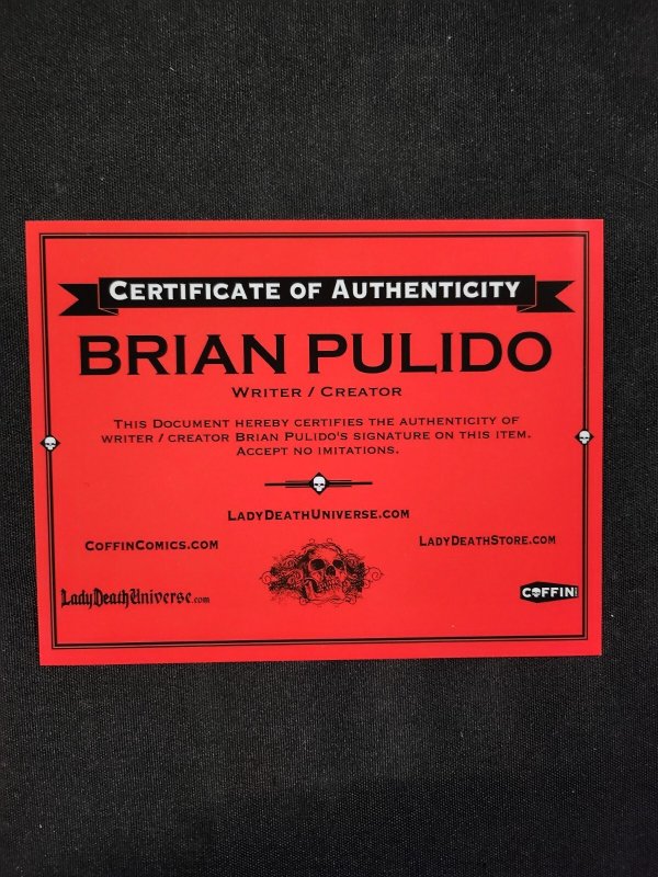 Lady Death: Cataclysmic Majesty #1 - Hardcover Signed Brian Pulido (9.2) 2021