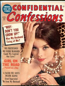 Confidential Confessions Magazine April 1961- Photo cover VG