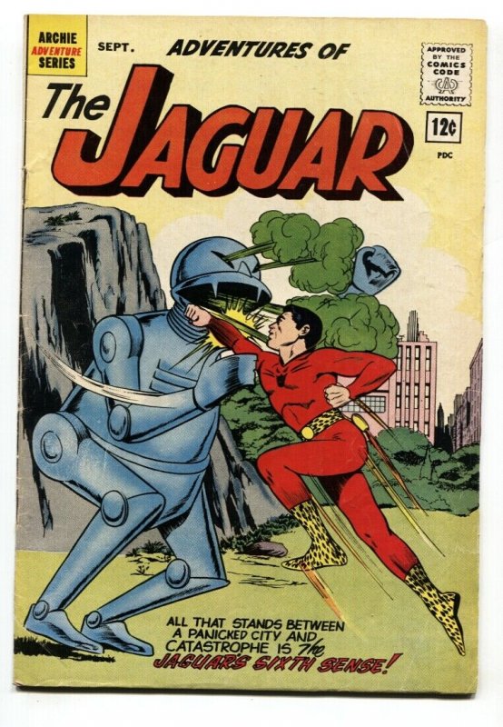 Adventures of the Jaguar #8 1962- Archie comics- Robot cover- FN