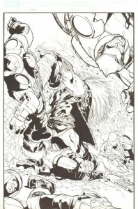 X-Men #196 p.11 - Sabretooth Action 100% Splash - 2007 art by Humberto Ramos