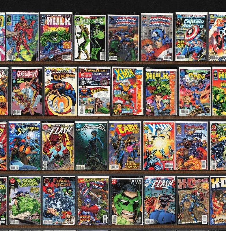 Huge Lot 150+ Comics with Green Lantern, Captain America, Firearm & More!