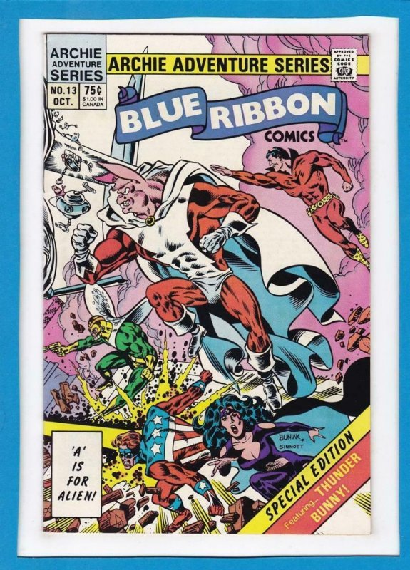 BLUE RIBBON COMICS #13, VF/NM, Thunder Bunny, Red Circle, 1984, more in store