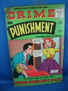 CRIME AND PUNISHMENT 74 VG F LEV GLEASON 1955