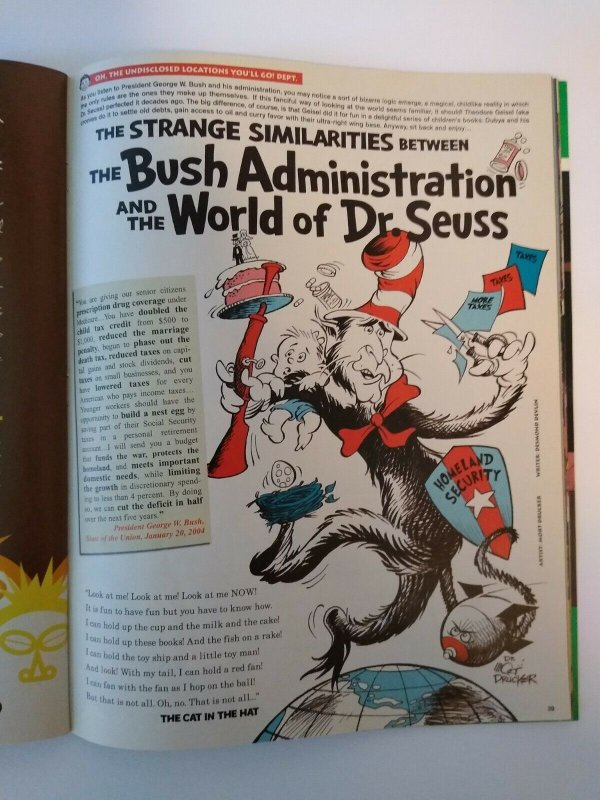 MAD Magazine Nov 2004 # 447 Dr Seuss The Cat In The Hat George Bush Bernie Mac 