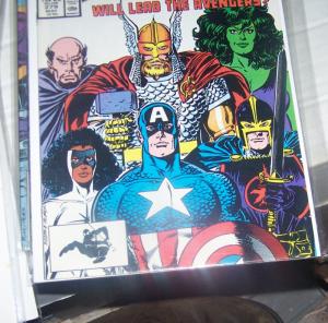 Avengers # 279  (may 1985, Marvel) she hulk captain marvel black knight thor 