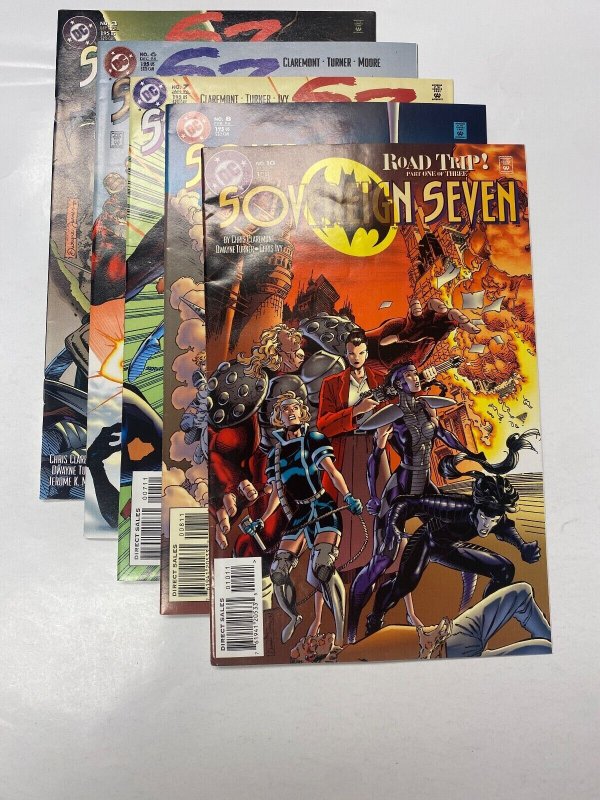 5 Sovereign Seven DC comic books #3 6 7 8 10 14 LP5