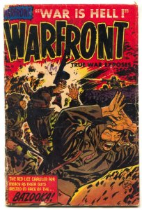 Warfront #11 1952-Violent bazooka cover- Korean War G-