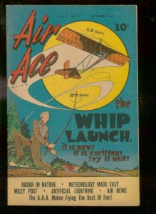 AIR ACE V.2 #11 1945-STREET & SMITH COMICS-WILEY POST- FN