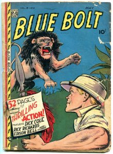 Blue Bolt Comics v.8 #12 1948- Dick Cole- Golden Age Lion cover FAIR