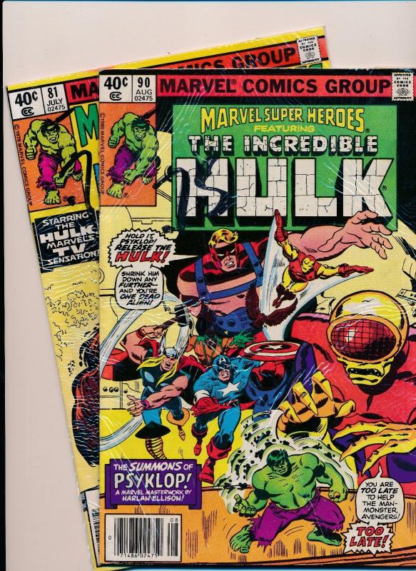 MARVEL Super Heroes featuring THE INCREDIBLE HULK #81 & #90 (SRU576)
