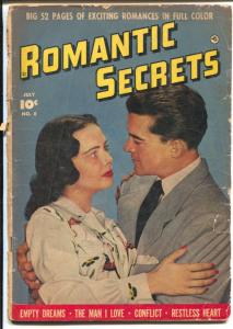 Romantic Secrets #8 1950-spicy art-photo cover-G