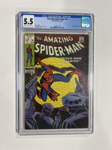 Amazing Spider-man 70 cgc 5.5 cr/ow Pages Marvel 1969