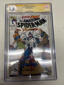 The Amazing Spider-Man (1993) # 374 (CGC 9.8 WP)  Signed Mark Bagley