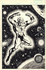 Captain Marvel Commission - Signed art by Tom Morgan