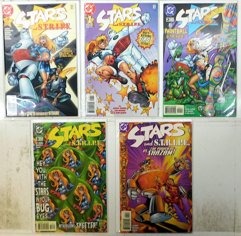 Stars and S.T.R.I.P.E. Lot of 5 #0, 1, 2, 3, 4 (1999) DC Comics 1st Print