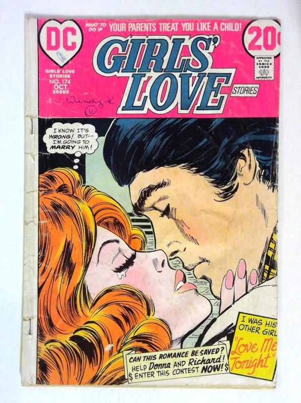 Girls' Love Stories #174 Romance comic book DC (1972) G