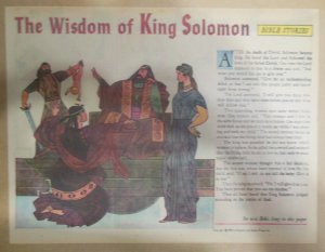 Bible Stories: The Wisdom Of King Solomon from 4/27/1969 Size: 11 x 15 inches