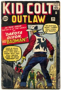 Kid Colt Outlaw #105 1962--- Jack Kirby- Rare Marvel Western VG
