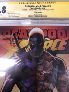 Deadpool vs X-Force (2014) # 1 (CGC 9.8 (SS) J. Scott Campbell & Edgar Delgado