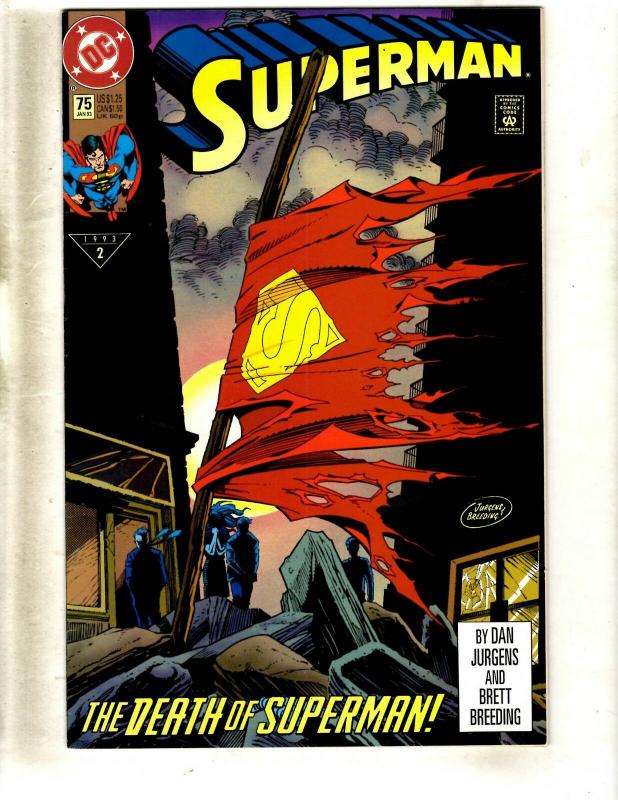 9 Comics Superman Man Of Steel 18 19 22 23 74 75 Adventures 497 Action 684 + FM8