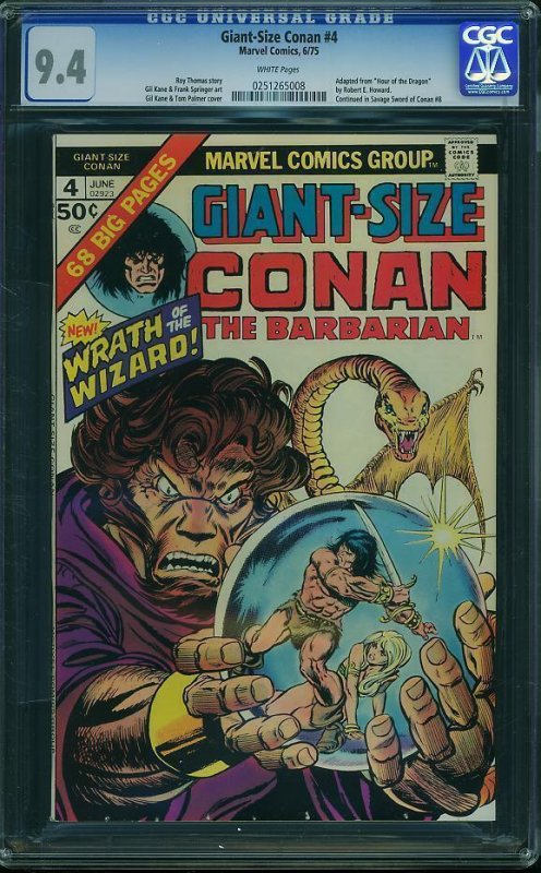 Giant-Size Conan #4 (1975) CGC 9.4 NM