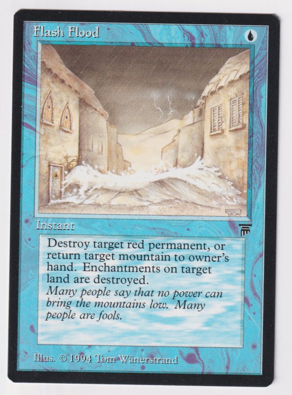 MAGIC THE GATHERING LEGENDS - Flash Flood Mint (1994) 9.9. A beautiful card!